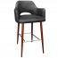 Bella Tub Bar Stool Walnut Legs