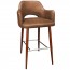 Bella Tub Bar Stool Walnut Legs