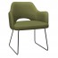 Bella Tub Office Chair Black Sled Legs