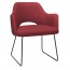Bella Tub Office Chair Black Sled Legs