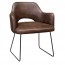 Bella Tub Office Chair Black Sled Legs
