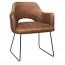 Bella Tub Office Chair Black Sled Legs