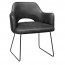 Bella Tub Office Chair Black Sled Legs