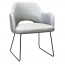 Bella Tub Office Chair Black Sled Legs
