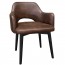 Bella Tub Chair Black Wood Legs