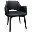 Bella Tub Chair Black Wood Legs