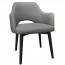 Bella Tub Chair Black Wood Legs