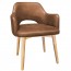 Bella Tub Chair Natural Wood Legs