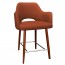 Bella Tub Counter Stool Walnut Legs