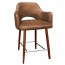 Bella Tub Counter Stool Walnut Legs