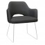 Bella Tub Office Chair Silver Sled Legs