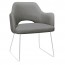 Bella Tub Office Chair Silver Sled Legs