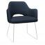 Bella Tub Office Chair Silver Sled Legs