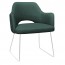 Bella Tub Office Chair Silver Sled Legs