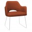 Bella Tub Office Chair Silver Sled Legs