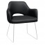 Bella Tub Office Chair Silver Sled Legs