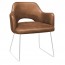 Bella Tub Office Chair Silver Sled Legs