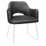 Bella Tub Office Chair Silver Sled Legs