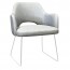Bella Tub Office Chair Silver Sled Legs