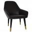 Bianca Dining Chair Black Brass Legs