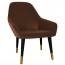 Bianca Dining Chair Black Brass Legs