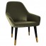 Bianca Dining Chair Black Brass Legs