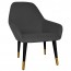 Bianca Dining Chair Black Brass Legs