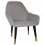 Bianca Dining Chair Black Brass Legs 