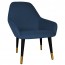 Bianca Dining Chair Black Brass Legs