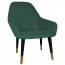 Bianca Dining Chair Black Brass Legs