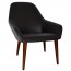 Bianca Dining Chair Walnut Steel Legs
