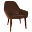 Bianca Dining Chair Walnut Steel Legs