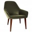 Bianca Dining Chair Walnut Steel Legs