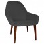 Bianca Dining Chair Walnut Steel Legs