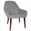Bianca Dining Chair Walnut Steel Legs