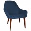 Bianca Dining Chair Walnut Steel Legs