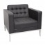 Black Club Sofa Reception Lounge Single Seater