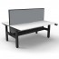 Boost Crank Manual Height Adjustable Back to Back Workstation With Cable Tray