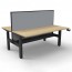 Boost Crank Manual Height Adjustable Back to Back Workstation With Cable Tray