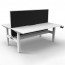 Boost Crank Manual Height Adjustable Back to Back Workstation With Cable Tray