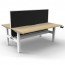 Boost Crank Manual Height Adjustable Back to Back Workstation With Cable Tray