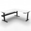 Boost Crank Manual Height Adjustable Corner Workstation With Cable Tray