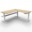 Boost Crank Manual Height Adjustable Corner Workstation With Cable Tray