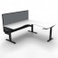 Boost Crank Manual Height Adjustable Corner Workstation With Cable Tray