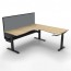 Boost Crank Manual Height Adjustable Corner Workstation With Cable Tray