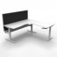 Boost Crank Manual Height Adjustable Corner Workstation With Cable Tray