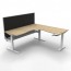 Boost Crank Manual Height Adjustable Corner Workstation With Cable Tray
