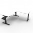 Boost Plus Corner Workstation With Cable Tray B+CNRCT1P1515 NW/BL-1515