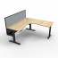 Boost Plus Corner Workstation With Screen and Cable Tray B+CNRWSCT1P1515 NO/BL-1515