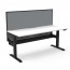 Boost Plus Single Sided Workstation With Screen and Cable Tray B+1PWSCT1275 NW/BL-1200